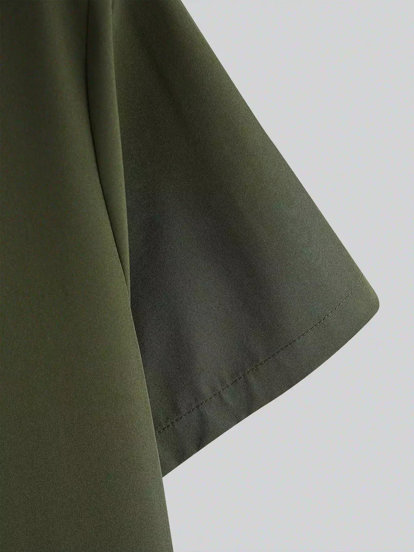 Green White Flower Design Mens Half Sleeves Cords Cotton Material