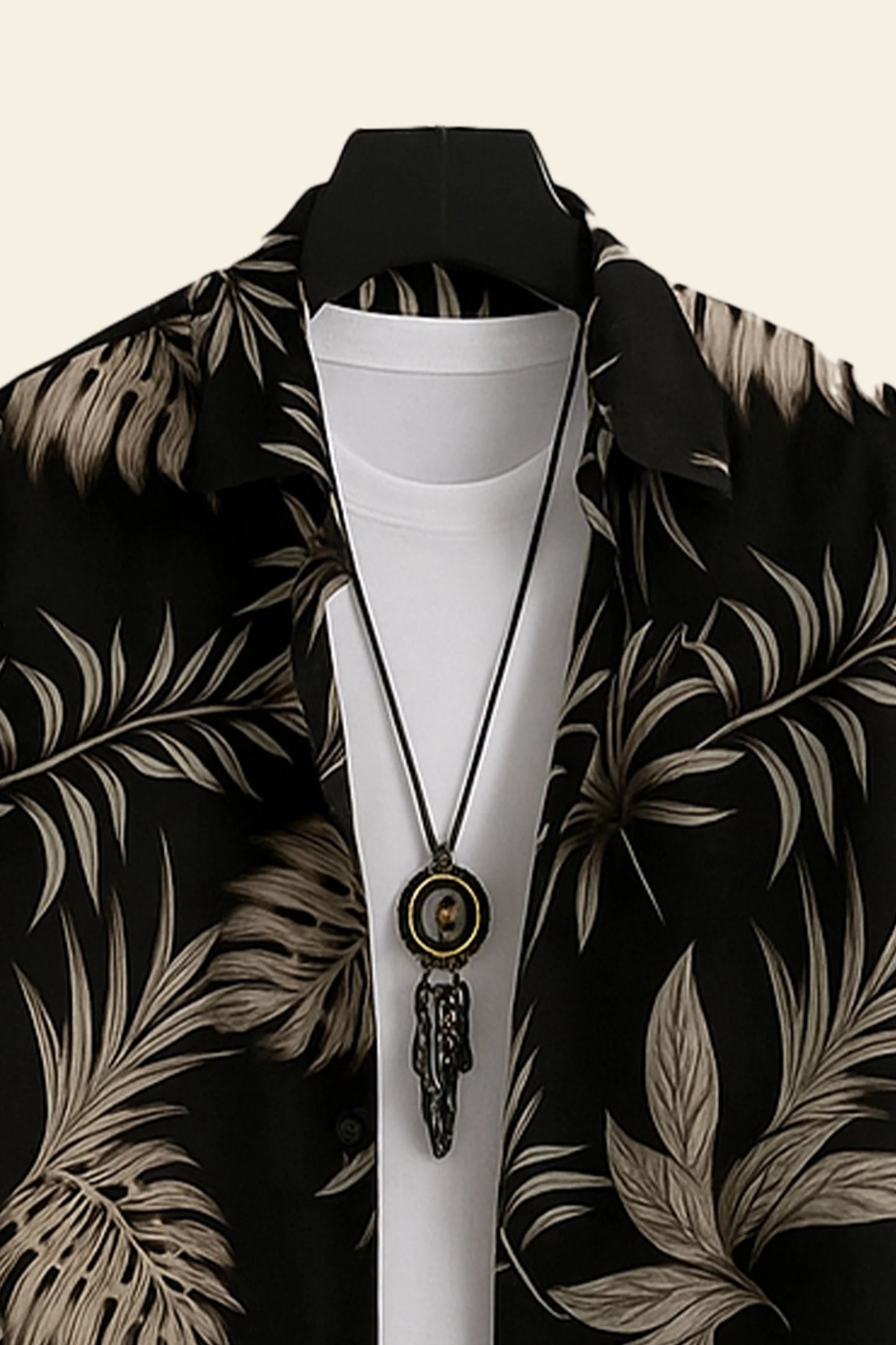 Golden Leaf Men's Casual Half Sleeve Shirt and Full Pant Set