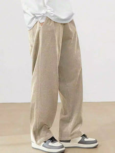 Apricot Color Mens Corduroy Cotton Pants Casual and Regular Fit Full size