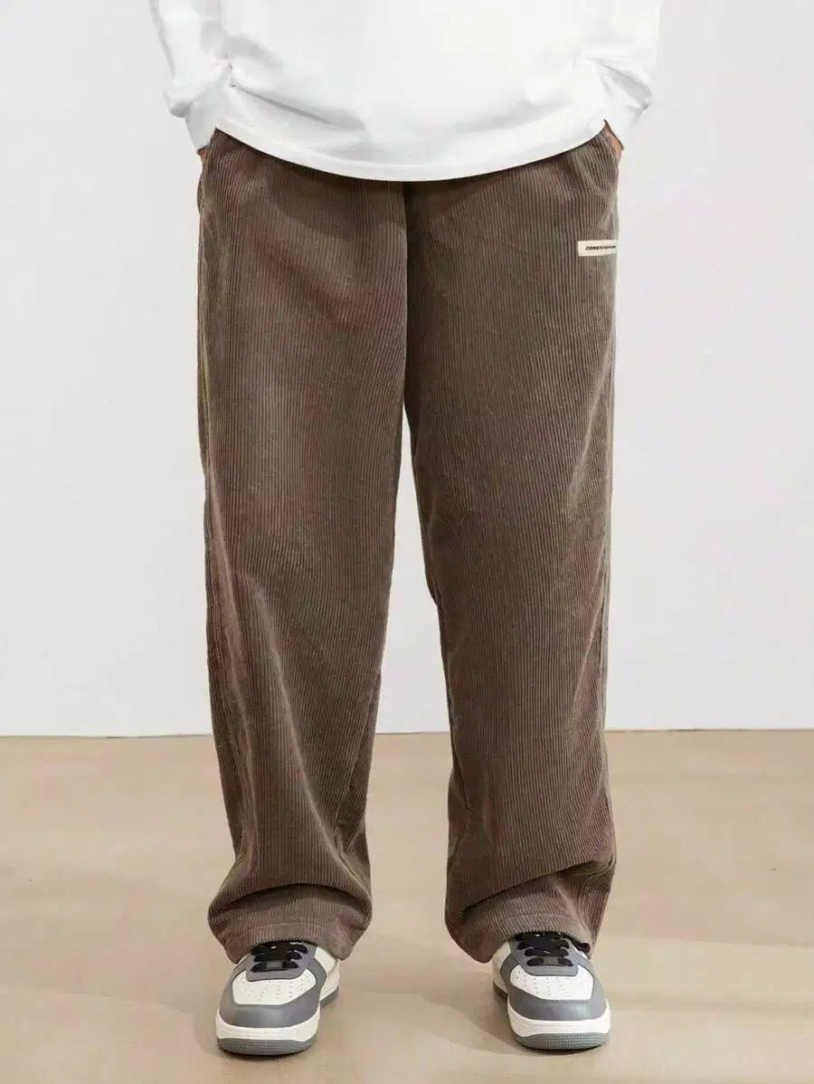 Brown Color Mens Corduroy Cotton Pants Casual and Regular Fit Full size - XPPT