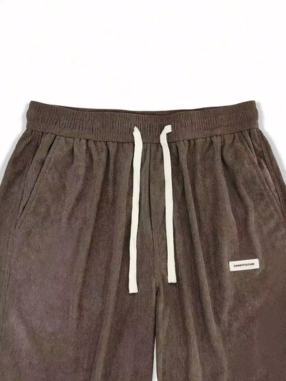 Brown Color Mens Corduroy Cotton Pants Casual and Regular Fit Full size - XPPT