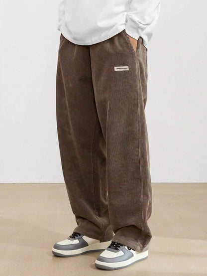 Brown Color Mens Corduroy Cotton Pants Casual and Regular Fit Full size - XPPT