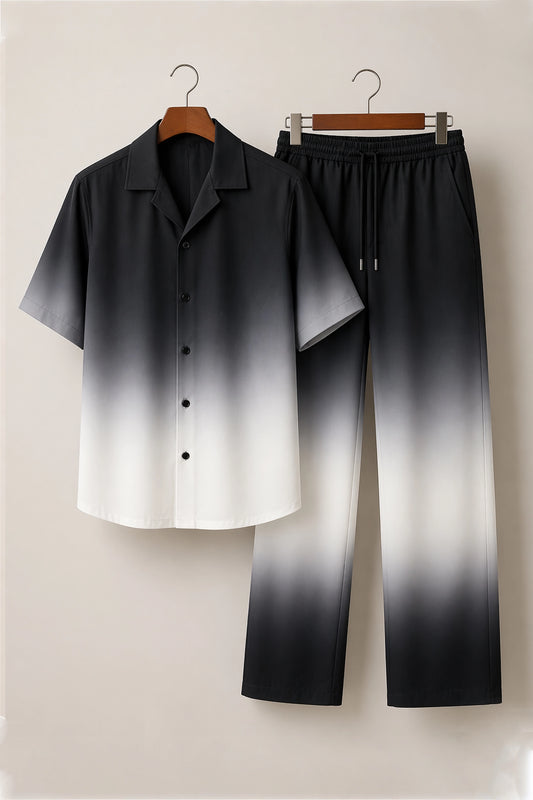 Black Shading Mens Full Pant Co-ords - XPCRDF