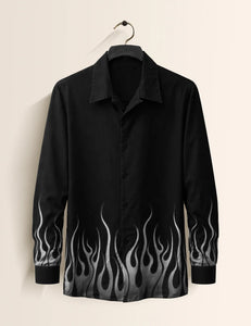 Black Fire Street Style Men’s Premium Full-Sleeve Shirt - XPST