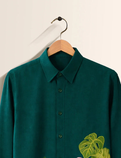 Green Flamingo Street Style Men’s Premium Full-Sleeve Shirt - XPST