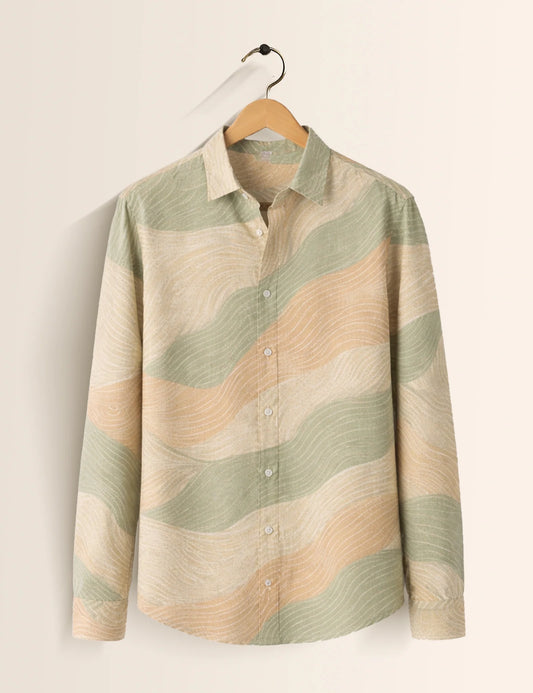 Multi Wave Street Style Men’s Premium Full-Sleeve Shirt - XPST