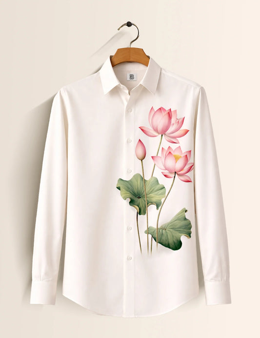 White Lotus Street Style Men’s Premium Full-Sleeve Shirt - XPST